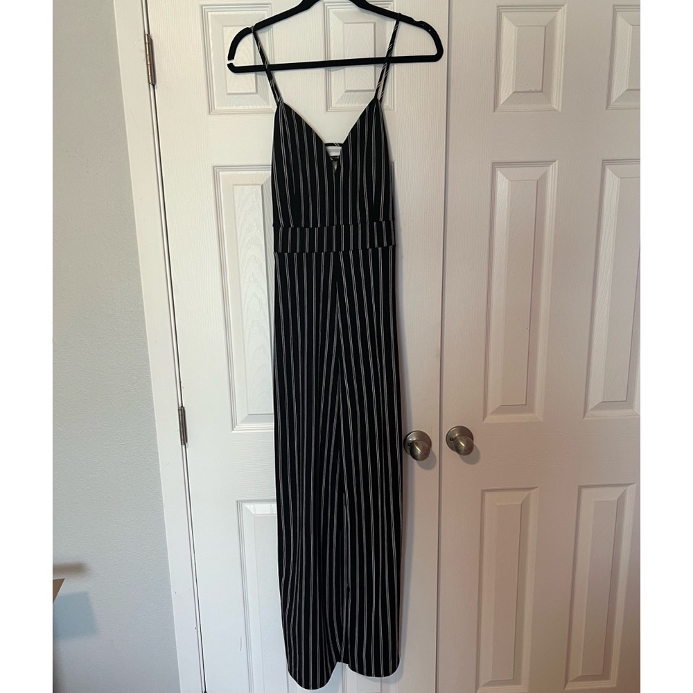 Blu Pepper Striped Jumpsuit